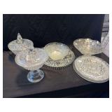 Pressed Glass Tableware and Serving Pieces