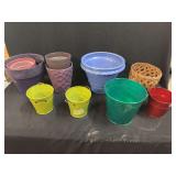 Assorted Planters and Metal Buckets