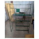 Green Metal Wire Display Rack