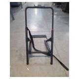 Black Metal Exercise Equipment Frame with Integrated Straps