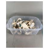 Assorted Fashion Earrings on Display Cards in Plastic Storage Container