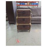 Three-Tier Stackable Storage Chest Set with Stand