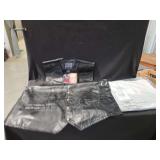 Giovanni Navarre Black Leather Vest Size XL
