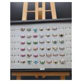 Assorted Gemstone and Sterling Silver Ring Assortment