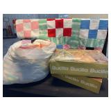 Bucilla Sampler Afghan Kits and Assorted Handcrafted Textile Materials