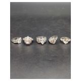 Five Piece Sterling Silver and CZ Ring Grouping