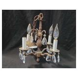 Vintage Small Brass Chandelier