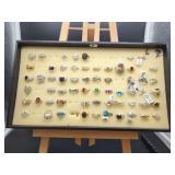 Assorted Fashion Rings in Display Tray