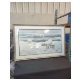 Framed Charles Frace Polar Bear Wildlife Print