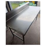 Stainless Steel Commercial Prep Table With Backsplash