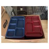 Assorted Plastic Compartment Cafeteria Trays