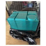 Cambro Teal Plastic Compartment Trays