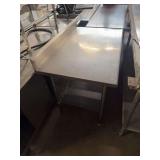 Stainless Steel Commercial Prep Table with Backsplash and Undershelf
