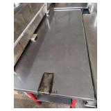 Stainless Steel Commercial Prep Table with Red Support Frame
