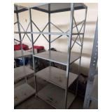 Industrial Steel Shelving Unit with Cross Bracing