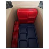 Assorted Plastic Compartment Cafeteria Trays