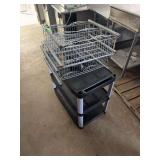 Three-Tier Utility Cart with Wire Dish Racks