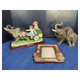 Ruby's Collection Elephant Figurine, Elephant Figurine, and Elephant Picture Frame