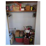Seasonal Decor and Miscellaneous Closet Contents