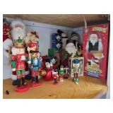 Assorted Holiday Decor and Nutcracker Figurines