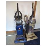 Hoover Tempo Breathe Easy and Hoover WindTunnel Bagless Upright Vacuum Cleaners Set