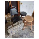 Mixed Seating and Travel Suitcase Grouping