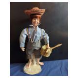 Tom Sawyer Porcelain Doll with Box and Accessories