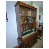 Wooden China Cabinet and Bookcase