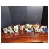 Mixed Material Elephant Figurines and Decor Assortment