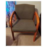 Upholstered Armchair with Wooden Frame