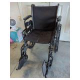 Dynarex Black Folding Wheelchair with Footrests