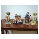Arnart Porcelain Sculptures and Candlestick Group