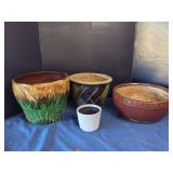 Assorted Glazed Ceramic and Plastic Planters