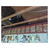 Red Painted Metal Ladder
