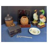 Mixed Decorative Home Furnishings and Tableware Grouping