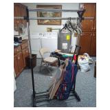Rolling Garment Rack with Skylite Travel Bag and Accessories