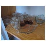 Assorted Pressed Glassware Tableware and Decor