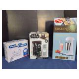 Proctor Silex Mixer, Star Wars Coffee Maker, and Kitchen Living Milkshake Maker
