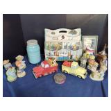Mixed Decorative Home Furnishings, Kitchenware, and Ceramic Figurines