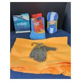 Metal Chainmail Glove, Cleaning Cloths, and Wash Pad