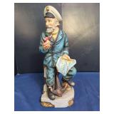 Norleans Ceramic Sea Captain Figurine with Pipe and Map