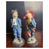MRH Resin Boy and Girl Figurines in Denim Clothing