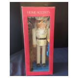 Home Accents Wooden Sailor Nutcracker Figurine with Anchor and Original Box