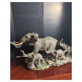 Tacori Resin Elephant Family Figurine Sculpture