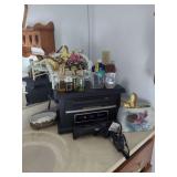 Assorted Personal Care Products and Bathroom Decor