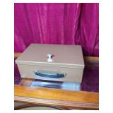 Metal Security Cash Box with Key and Handle