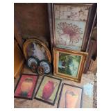 Assorted Framed Wall Art and Decor Lot