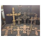 Decorative Metal Cross Wall Art Assortment