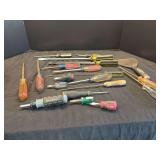 Assorted Hand Tool Lot Featuring Craftsman, Stanley, and Proto Screwdrivers