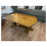 Oak Trestle Coffee Table